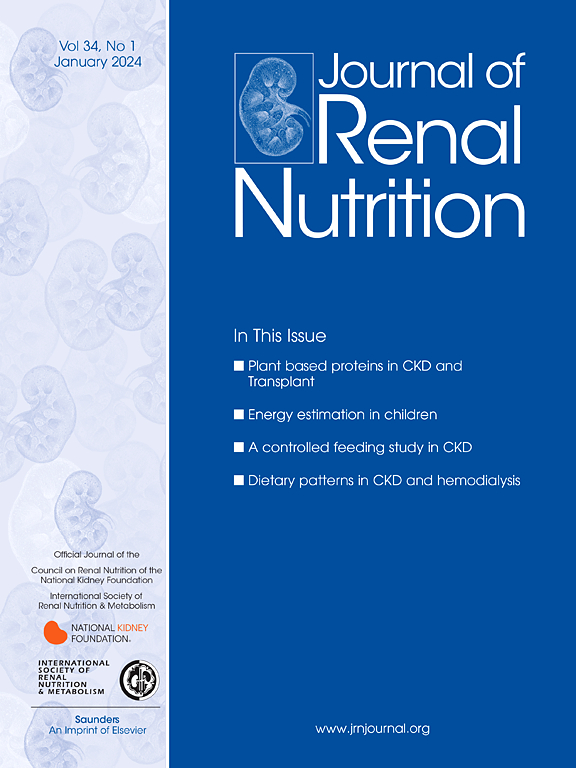 Go to journal home page - Journal of Renal Nutrition